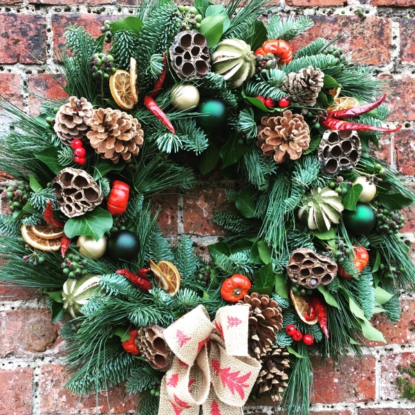 Natural style Christmas wreath